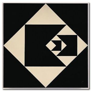 Diagonal Function (1952) Geralto de Barros, lacquer on cardboard, Colección Patricia Phelps de Cisneros