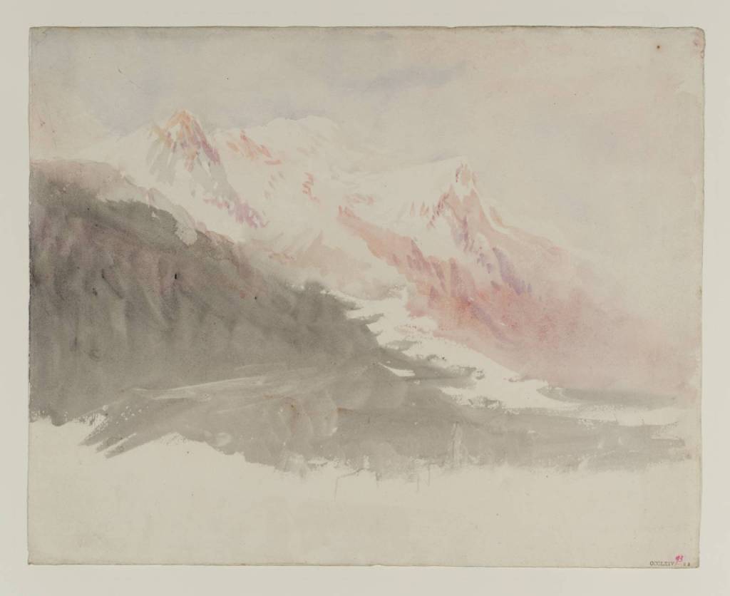 Joseph Mallord William Turner Mont Blanc and the Glacier des Bossons from above Chamonix, dawn (1836) J.M.W. Turner