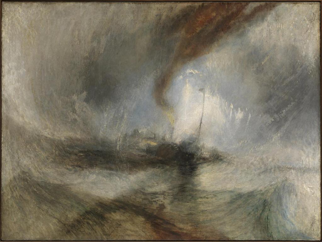 Snow Storm - Steam-Boat off a Harbour’s Mouth (1842) by J.M.W. Turner, oil on canvas, Tate, London